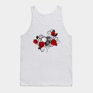 Mechanical Heart with Red Roses Tank Top